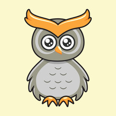 Owl design vector flat isolated illustration