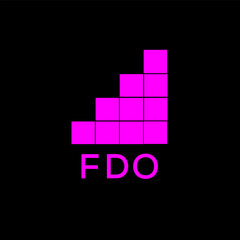 FDO Letter logo design template vector. FDO Business abstract connection vector logo. FDO icon circle logotype.
