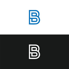 B letter logo, Letter, B logo, B letter icon Design with black background. Luxury B letter