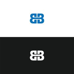 BB logo. B B design. White BB letter. BB B B letter logo design. Initial letter BB linked circle uppercase monogram logo.