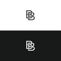 BB logo. B B design. White BB letter. BB B B letter logo design. Initial letter BB linked circle uppercase monogram logo.
