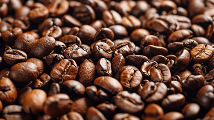 Close up coffee beans texture. Caffeine drink