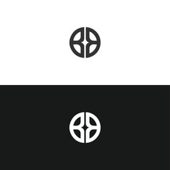 BB logo. B B design. White BB letter. BB B B letter logo design. Initial letter BB linked circle uppercase monogram logo. © MdRakibul