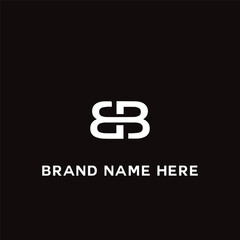 BB logo. B B design. White BB letter. BB B B letter logo design. Initial letter BB linked circle uppercase monogram logo.