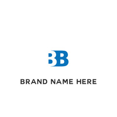 BB logo. B B design. White BB letter. BB B B letter logo design. Initial letter BB linked circle uppercase monogram logo.