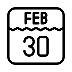 month calendar line icon