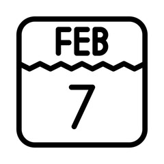 month calendar line icon