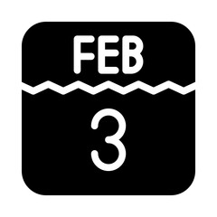 month calendar glyph icon