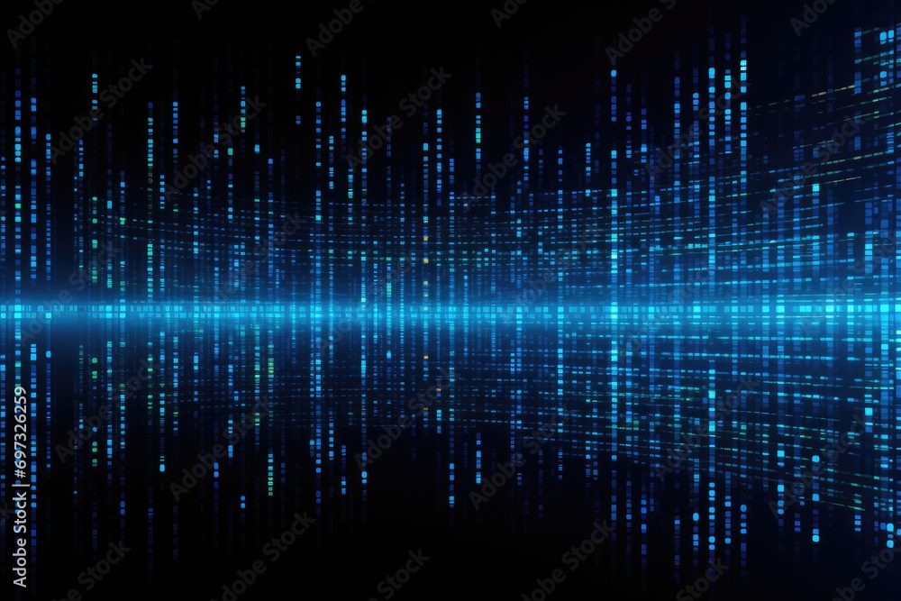 Poster abstract technology background with binary code. vector illustration for your design, ai generated