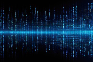 Abstract technology background with binary code. Vector illustration for your design, AI Generated