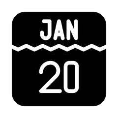 calendar days glyph icon