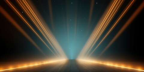 black background with spotlights from behind. generative AI