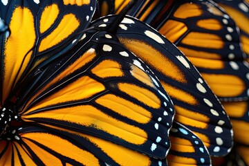 Obraz premium Close up of Common tiger butterfly Danaus plexippus, AI Generated