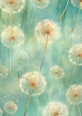 Obraz premium background with dandelion