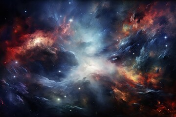 Stars of a planet and galaxy in a free space Elements of this image furnished by NASA, AI Generated