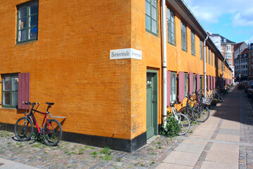 Nyboders Mindestuer Museum -  yellow historical buldings in Old Town of Copenhagen