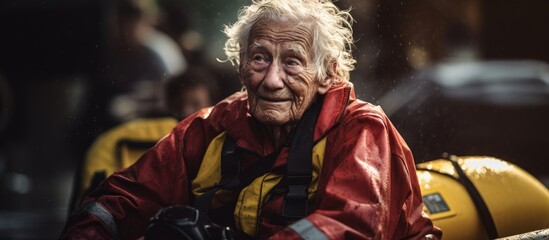 Elderly survivor addressing rescue mission