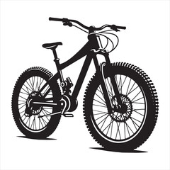 Fototapeta premium Night Ride in the City: Bicyclist Silhouette in Urban Lights, Nocturnal Cycling Adventure - Cycle Silhouette 