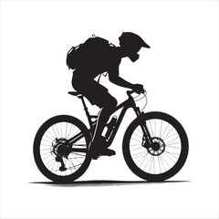 Coastal Cycling Path: Bicyclist Silhouette along Seashore, Scenic Ocean Ride - Cycle Silhouette
