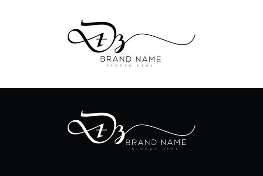 Adb initial handwriting signature logo design lettering
