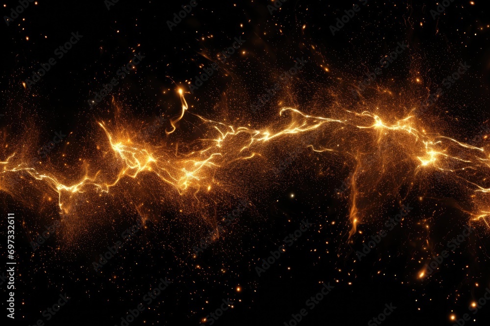Poster abstract background of lightning in space. light effect. fantasy fractal texture. digital art. 3d re
