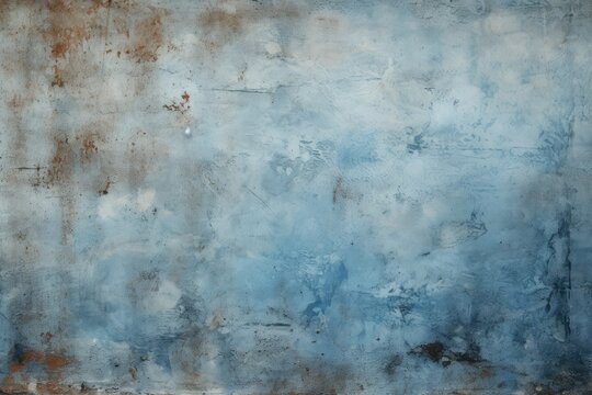 Texture of old rustic wall covered with blue paint. Abstract background for design, Dirty blue texture, AI Generated