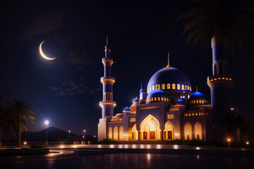 Fototapeta na wymiar Ramadan the ninth month of islamic calendar observed by muslims around world as a month of fasting