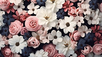 Beautiful seamless pattern, floral background.