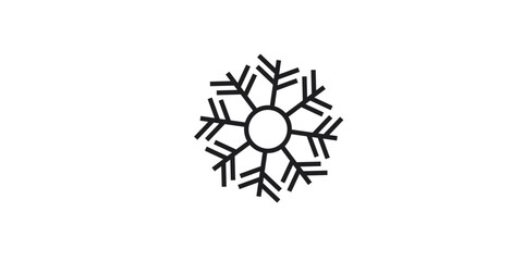 Christmas snowflake on white background. Set of snowflakes for Christmas decoration. Set of watercolor snowflakes of black color.