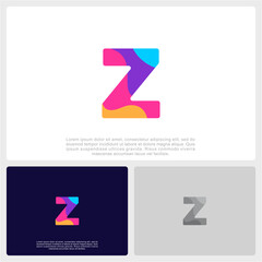 Premium Initial Vector Z Logo Design. Colorful Initial Logo Vector Image