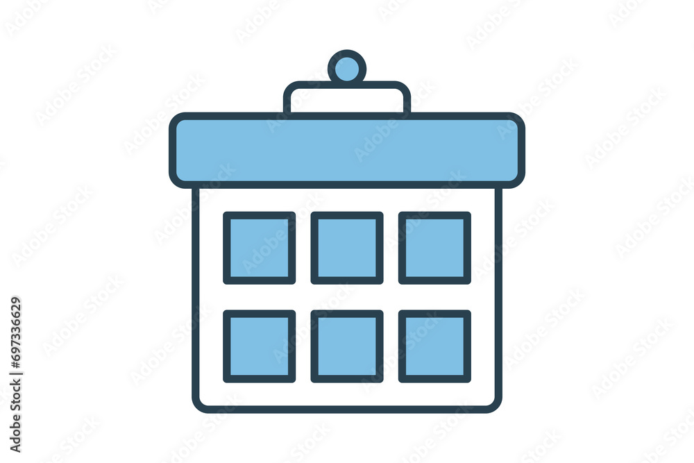 Poster calendar icon. icon related to basic web and ui. suitable for web site, app, user interfaces, printa
