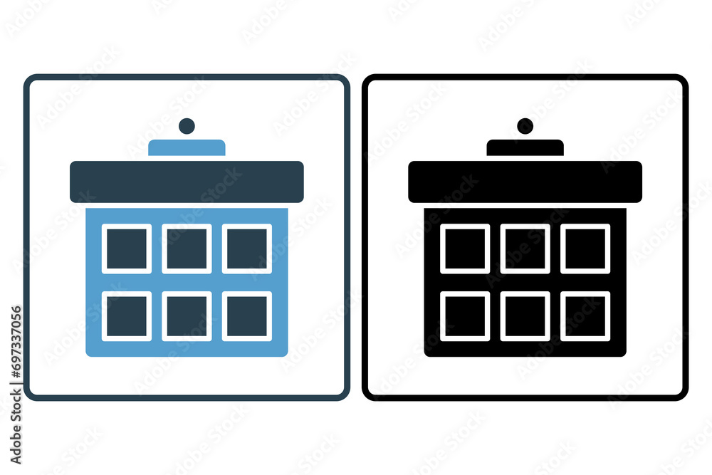 Poster calendar icon. icon related to basic web and ui. suitable for web site, app, user interfaces, printa