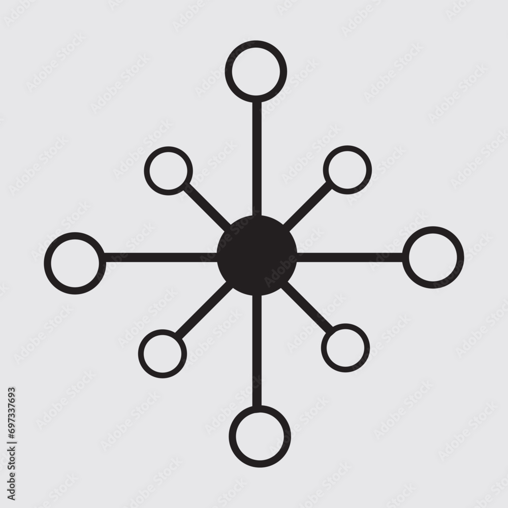 Poster node icon. isolated vector illustration of connection sign concept for your website mobile app logo 