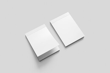 Blank Notepad A6 Open Mockup