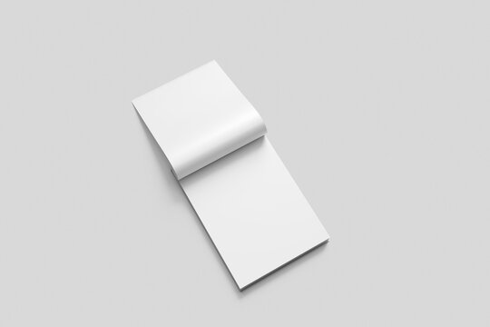 Blank Notepad A6 Open Mockup