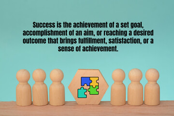 People standing together symbolize success in life, as unity strengthens their collective stance