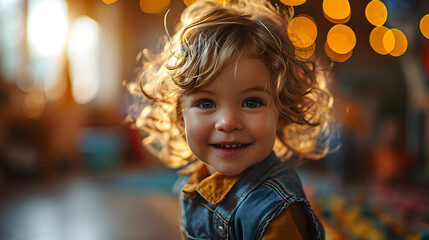 portrait of a little child - Powered by Adobe
