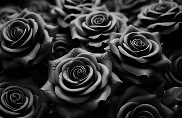 Beautiful Black roses background