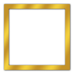 Obraz premium Vector 3d Realistic Golden Decorative Vintage Frame, Border Icon Closeup Isolated. Square Photo Frame Design Template for Picture, Border Design, Front View