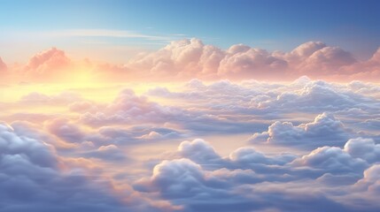 beautiful clouds with charming colors. generative AI