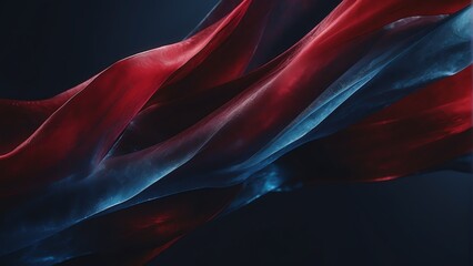 Banner with a dark blue and red gradient abstract crystal texture background from Generative AI