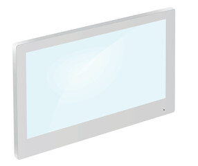 White tablet monitor. vector illustration