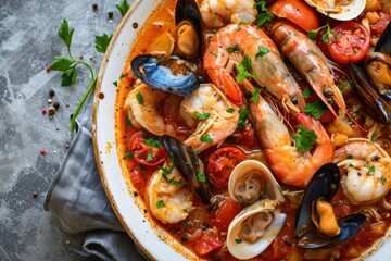France, Provencal Culinary: Bouillabaisse, the Traditional Fish Stew - A Flavorful Dance of Seafood, Tomatoes, Herbs, and Spices, Crafted with Love in the Heart of Provençal Culinary Tradition