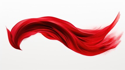 Unleash creativity with vibrant red brush strokes on a clean white canvas.