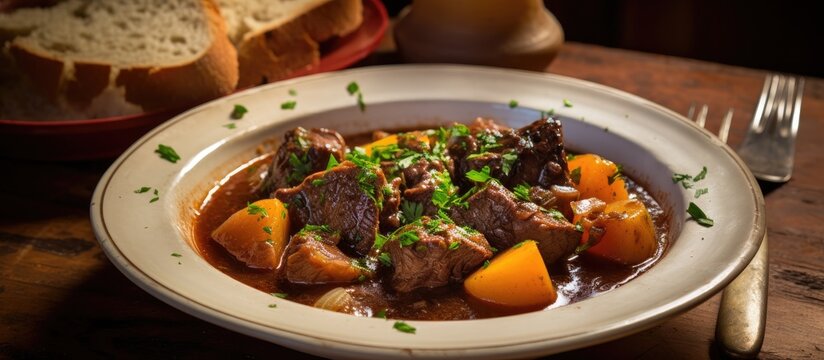 Belgian-style beef stew in Flemish cuisine.