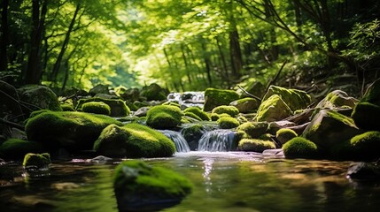 Summer is a time when the countryside forest cascades and is well-known for its green color.