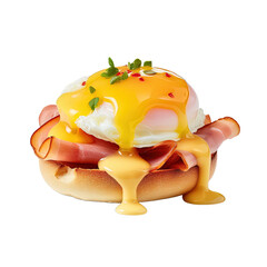 Egg benedict on transparent background