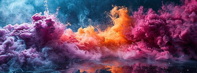 Obraz na płótnie Canvas Abstract colorful smoke