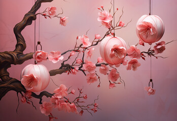 cherry blossom sakura generated by AI technology