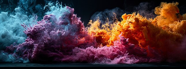 Abstract colorful smoke